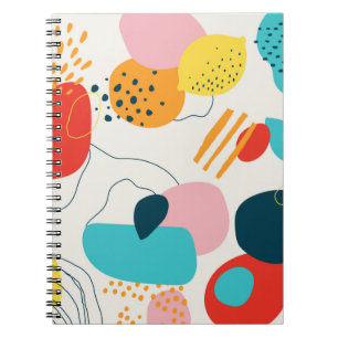Modern scribble background. Trendy geometric doodl Notebook