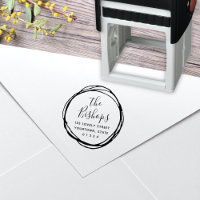 Modern Scribble Round Return Address