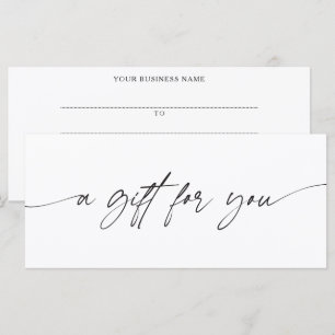 Modern Script A Gift For You Certificate