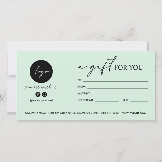 Modern Script A GIFT FOR YOU LOGO SOCIAL ICON  (Front)