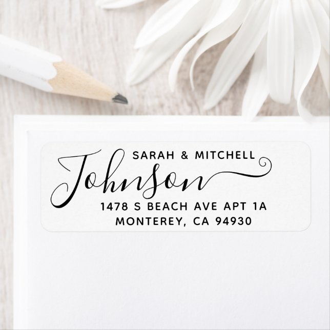 Modern script address for families and wedding (Insitu)