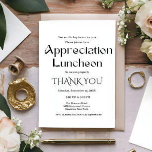 Modern script appreciation party grateful party  invitation