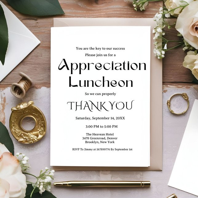 Modern script appreciation party grateful party  invitation (Creator Uploaded)