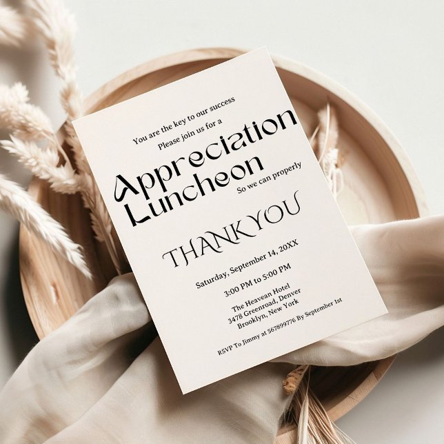 Modern script appreciation party grateful party  invitation (Creator Uploaded)