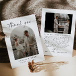 Modern Script Arch Photo Wedding Thank You Card<br><div class="desc">This is an elegant, modern wedding thank you template featuring a beautiful calligraphy font and minimalist design. Edit most wording and all colours. // For matching items, please visit the "ALICE" collection in the Sincerely By Nicole Zazzle store. * If you like this design but don't see it available for...</div>