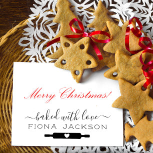 Modern Script Baked With Love Create Your Own Rubber Stamp