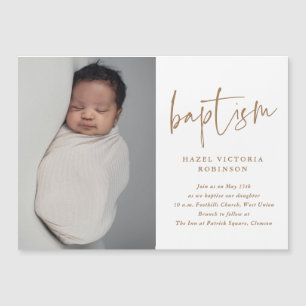 Modern Script Baptism & Christening Invitation