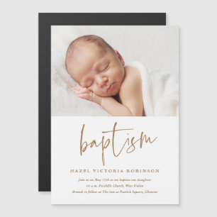 Modern Script Baptism & Christening Invitation