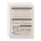 Modern Script Beige & Grey Wedding Invitation