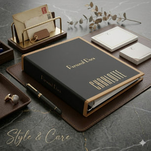 Modern Script Binder Custom Editable Cover Design