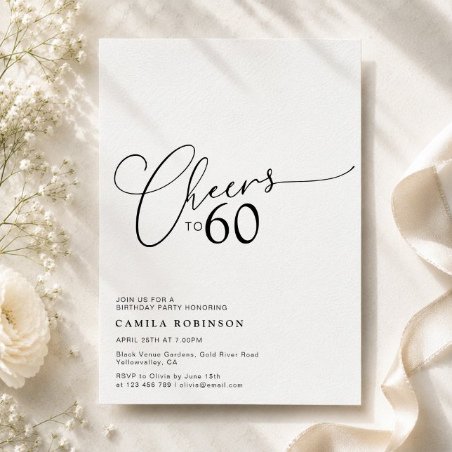 Modern Script Birthday Invitation for Any Age (Creator Uploaded)