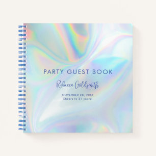 Modern Script Birthday Party Guest Book