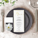 Modern script black and gold  Elegant<br><div class="desc">Black and white with golden script 
 Simple and Elegant Frame Modern 
This design is beautifully simply 
 It was so easy to customize and personalize
details wedding enclosure cards</div>