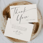 Modern Script Boho Bridal Shower Thank You Card<br><div class="desc">Modern Script Boho Bridal Shower Thank You Card. Click the personalize button to customize this design with your details. To change background colours and fonts click the edit this design further button for more options. This is part of a larger bridal shower collection. See below for more items.</div>