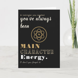 Modern Script Bold Greeting Card main character