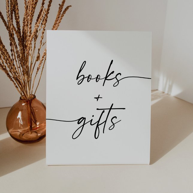 Modern Script Books and Gifts Baby Shower Sign (Creator Uploaded)