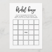 Modern Script | Bridal Shower Bingo Game