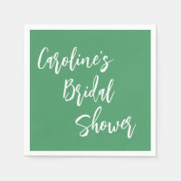 Modern Script Bridal Shower Custom Kelly Green