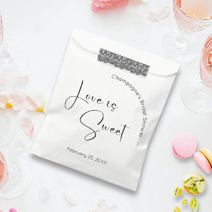 Modern Script Bridal Shower Love is Sweet Favour Bag