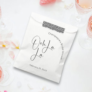 Modern Script Bridal Shower Ooh La La Favour Bag