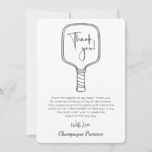 Modern Script Bridal Shower Pickleball & Prosecco Invitation