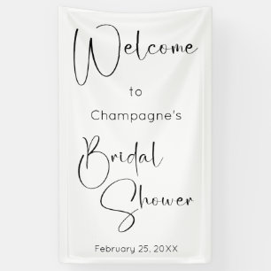 Modern Script Bridal Shower Welcome Banner