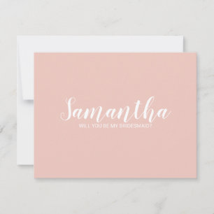 Modern Script Bridesmaid Proposal Invitation