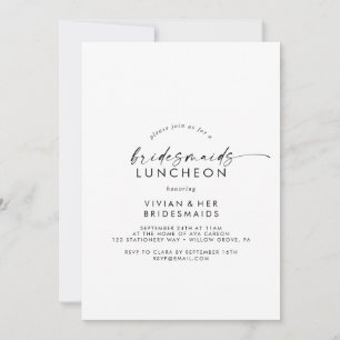 Modern Script Bridesmaids Luncheon Invitation