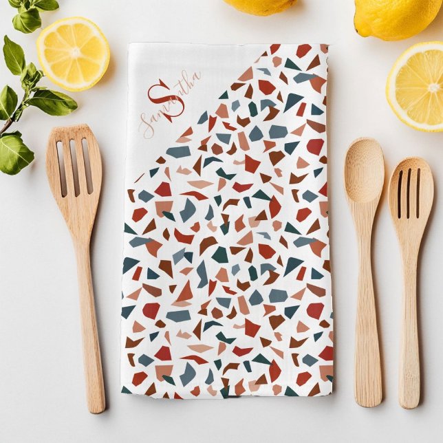 Modern Script Brown Pattern Kitchen Towel (Modern Script Brown Pattern Kitchen Towel)