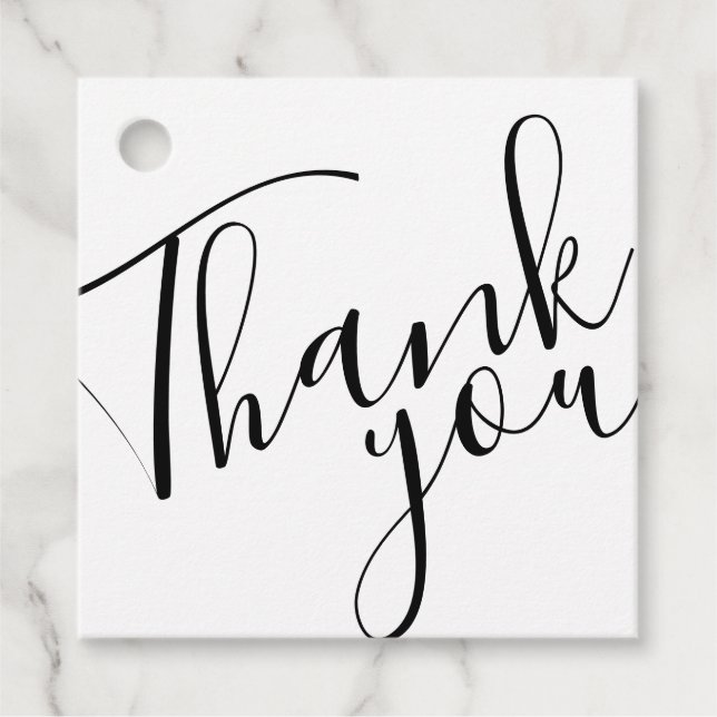 Modern Script Business Thank You Tags (Front)