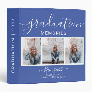 Modern Script  Calligraphy 3 Photo Graduation Binder