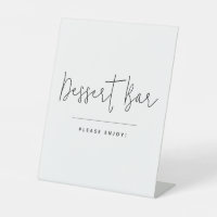Modern Script Calligraphy Dessert Bar