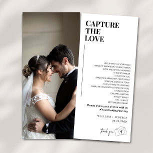 Modern Script Capture The Love QR CODE Card