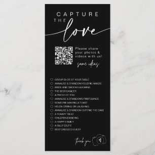 Modern Script Capture The Love QR CODE Card