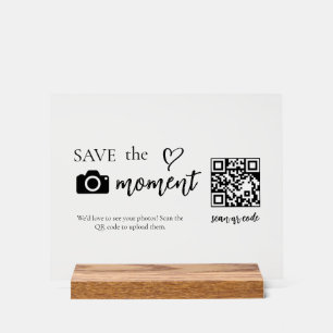 Modern Script Capture The Love QR Code Display
