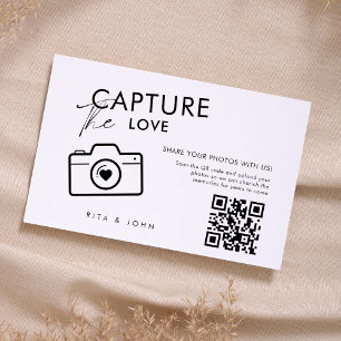 Modern Script Capture The Love QR code  Enclosure Card