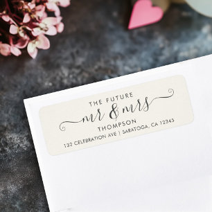 Modern Script Chic Future MR and MRS Elegant