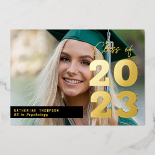 Modern Script Class Graduation Photo Announcement