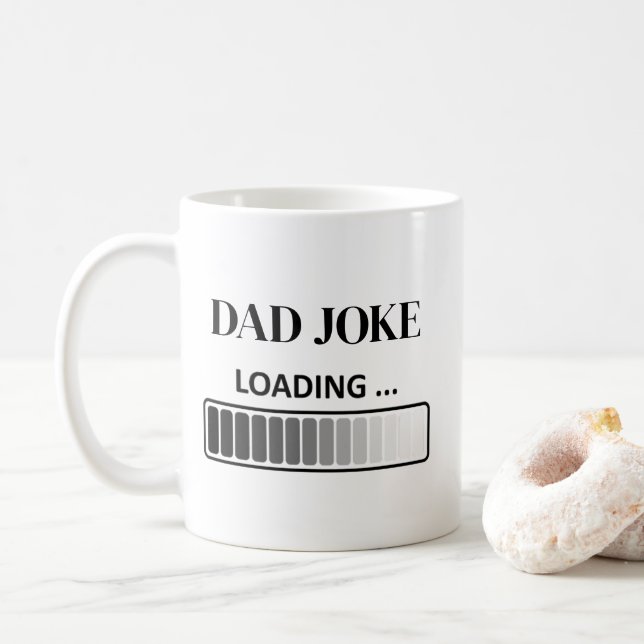 Modern Script Clean Dad Coffee Mug  (With Donut)