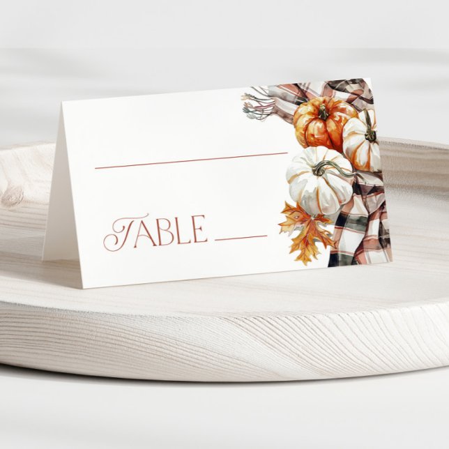 Modern Script Cozy Fall Place Cards Name Cards (Modern Script Cozy Fall Place Cards Name Cards)