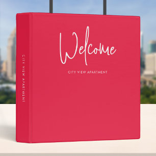 Modern Script Custom Color Minimalist Welcome Binder