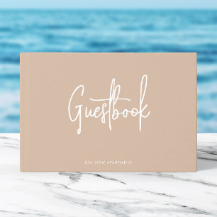 Modern Script Custom Colour Minimalist Guest Book
