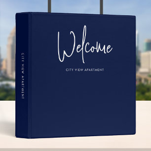 Modern Script Custom Colour Minimalist Welcome Binder