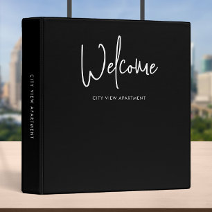 Modern Script Custom Colour Minimalist Welcome Binder