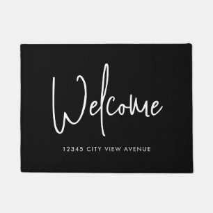 Modern Script Custom Colour Minimalist Welcome Doormat