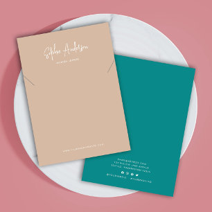Modern Script Custom Colour Necklace Display Card