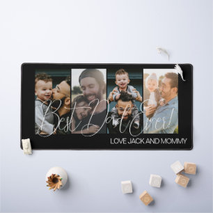 Modern Script Custom Four Photo Fathers Day Desk Mat