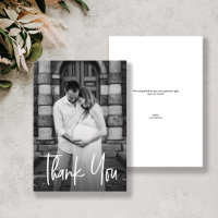 Modern Script Custom Photo Couple Baby shower