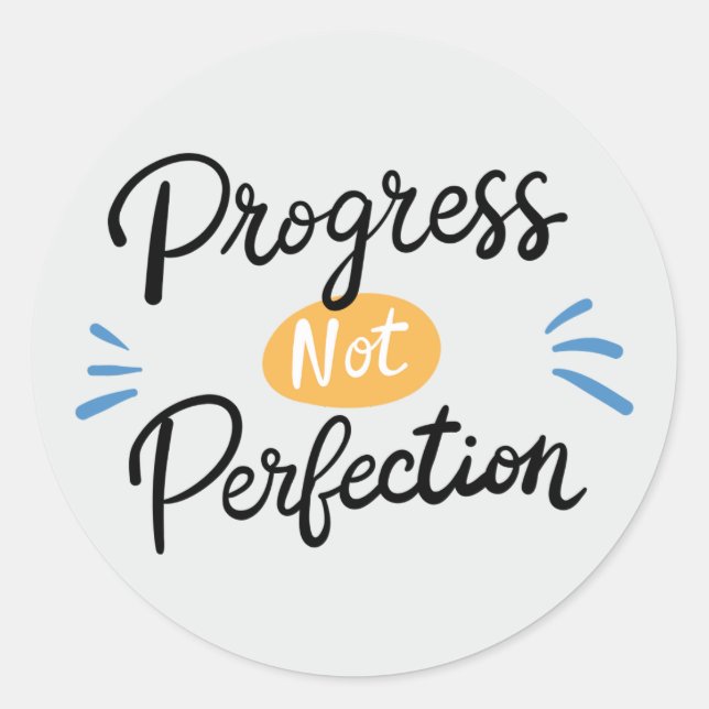 Modern Script Cute Mental Health Sticker  (Front)