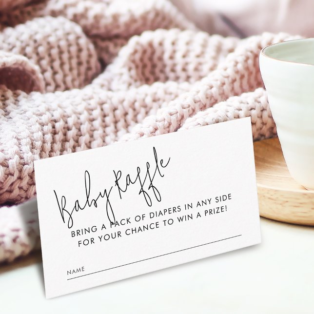 Modern Script Diaper Raffle Enclosure Card (Modern Script Diaper Raffle Enclosure Card)